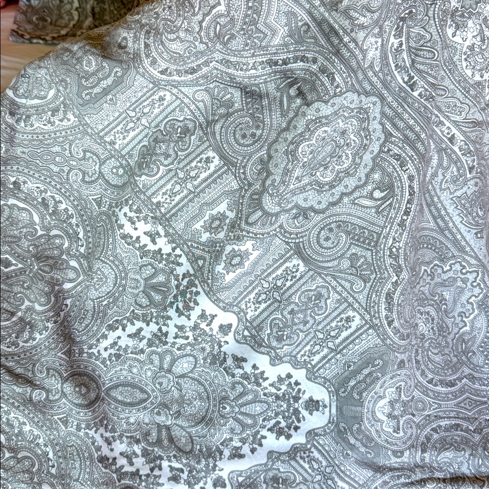 Bella Lux Fine Linen 100% Cotton Paisley QUEEN DUVET SET w/ pillow cases